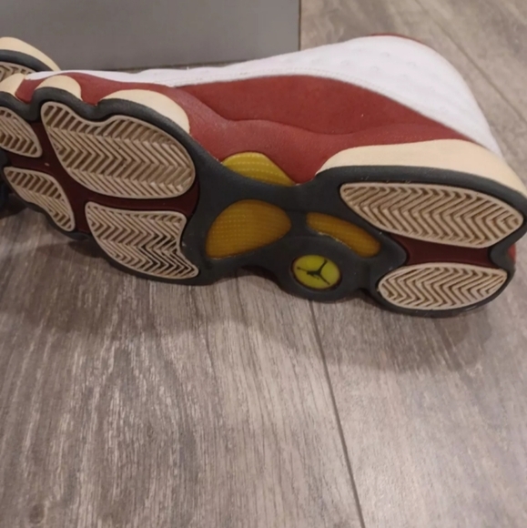 Nike retro 13 size 6y dark red and white. Used in great shape with box and recei - Picture 9 of 13